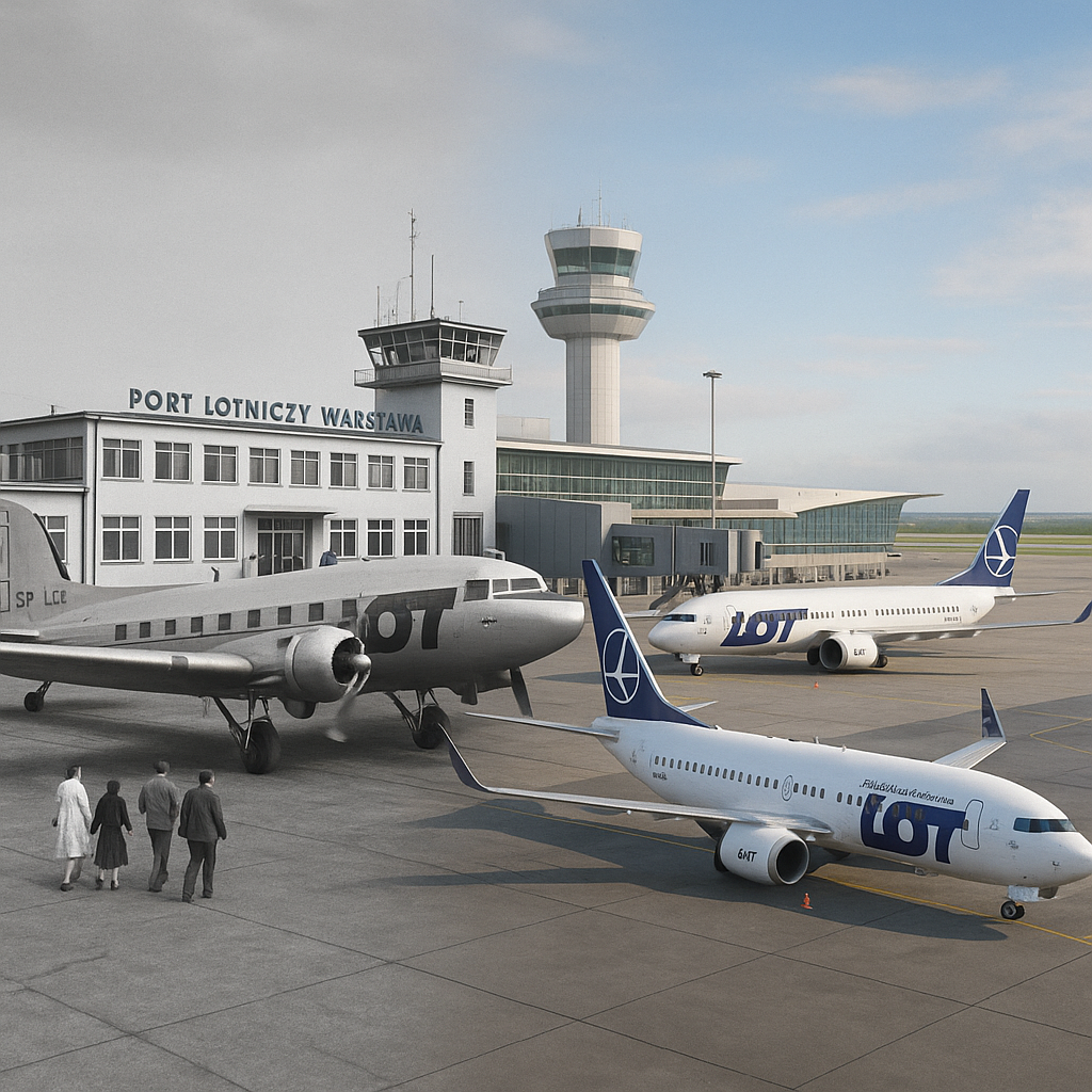 Historia polskich portów lotniczych – od Okęcia po CPK.