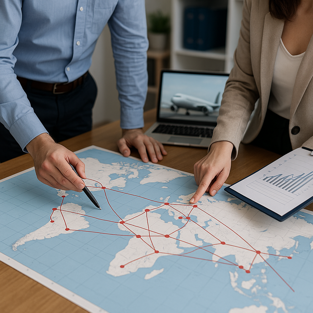 Jak wygląda planowanie siatki połączeń – współpraca linii i lotnisk.