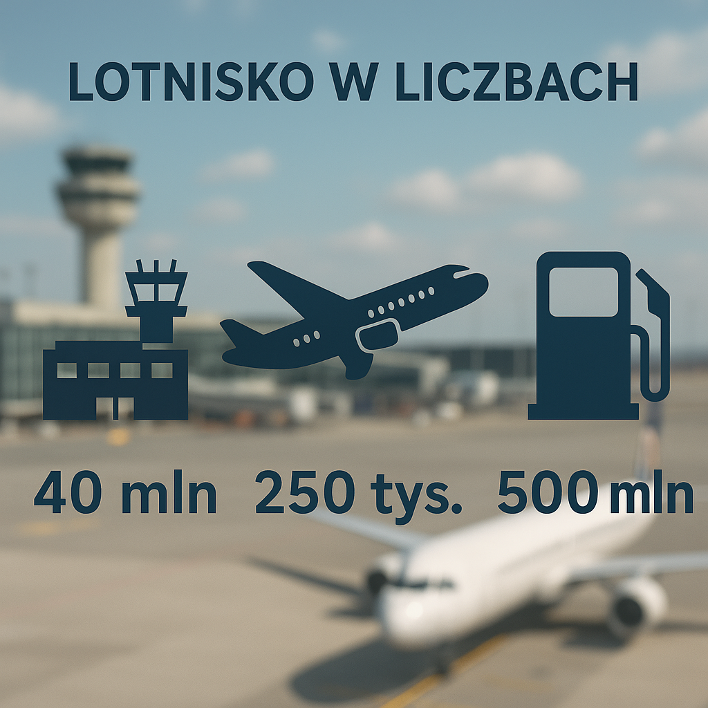 Lotnisko w liczbach – ciekawostki o przepustowości, ruchu i zużyciu paliwa.