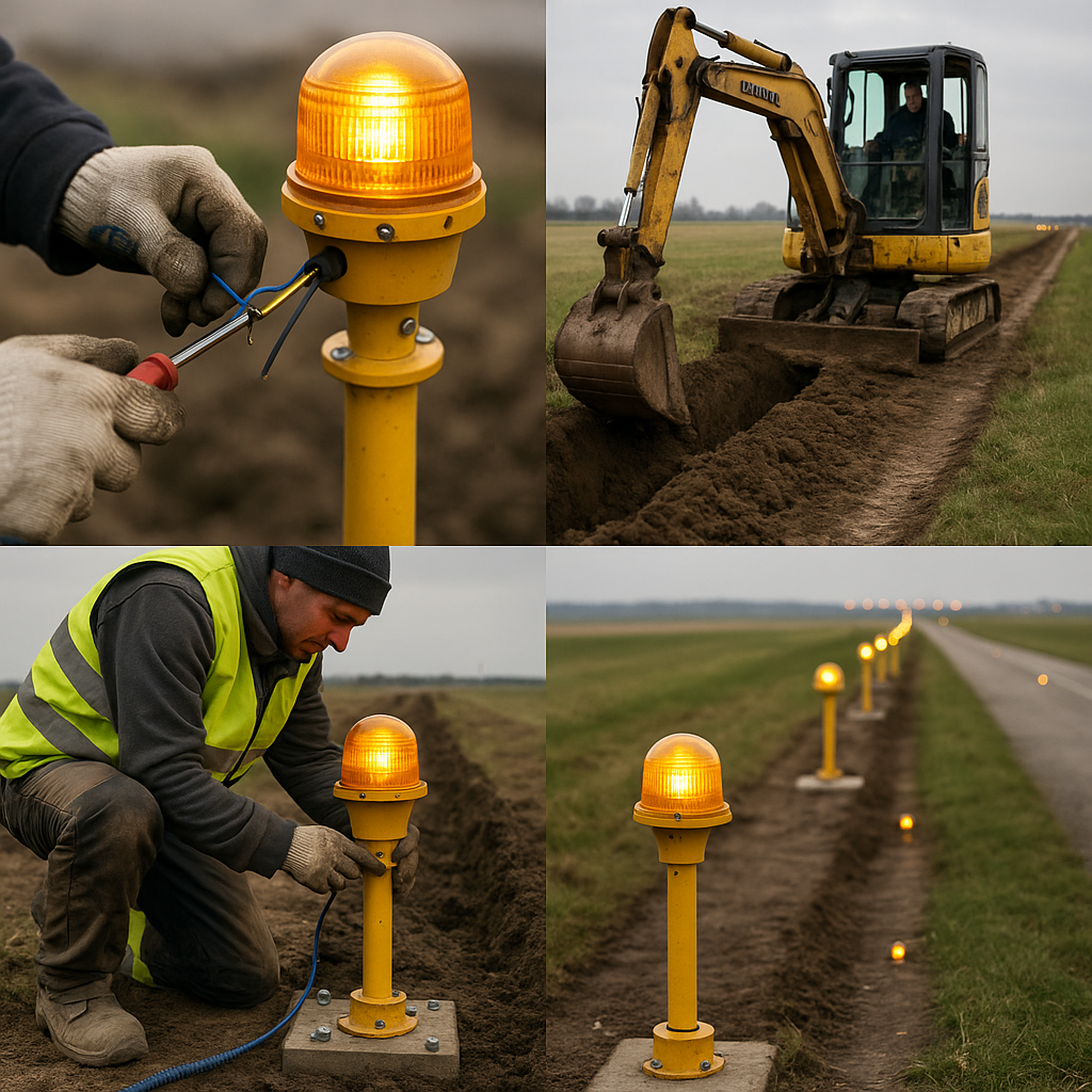 Jak powstaje oświetlenie nawigacyjne – system, który prowadzi pilotów.