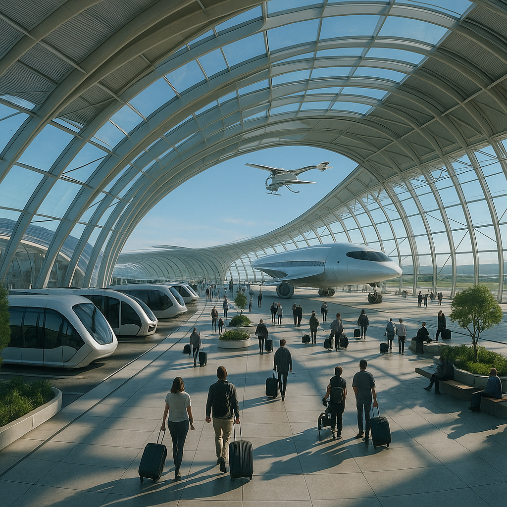 Porty lotnicze przyszłości – jak będą wyglądały terminale za 30 lat.