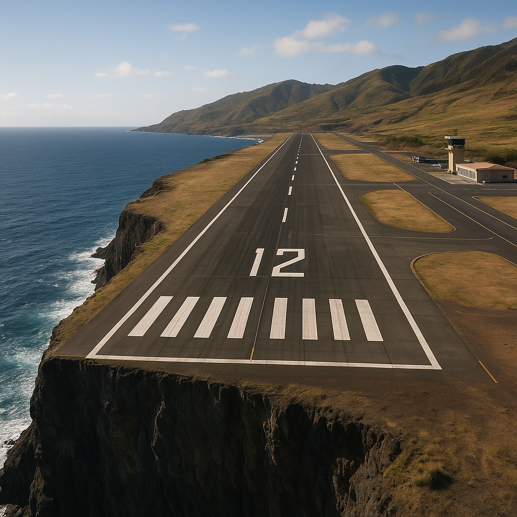 Najbardziej nietypowe lotniska świata – gdzie pas kończy się na klifie.